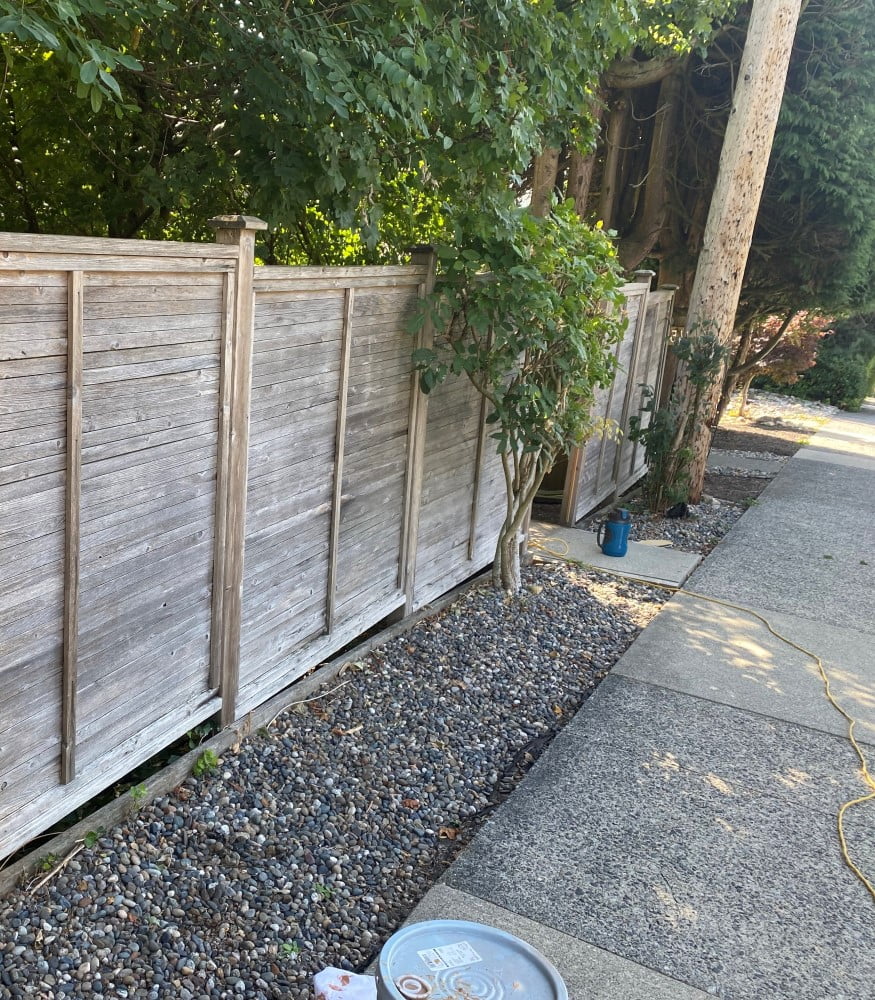 Fence before painting