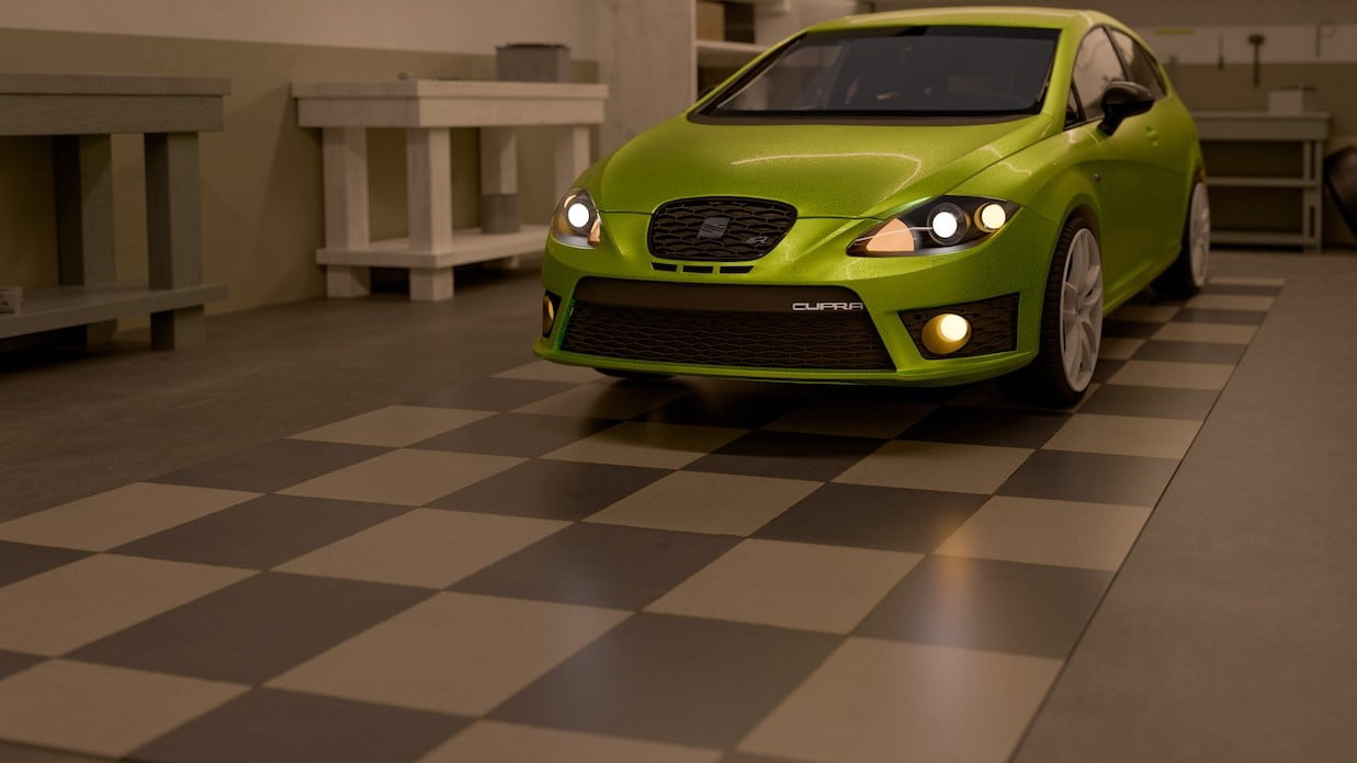 Modular Garage Flooring Installation