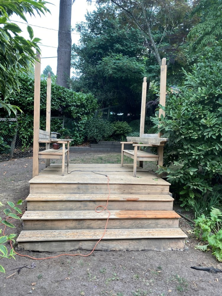 Before gazebo repair