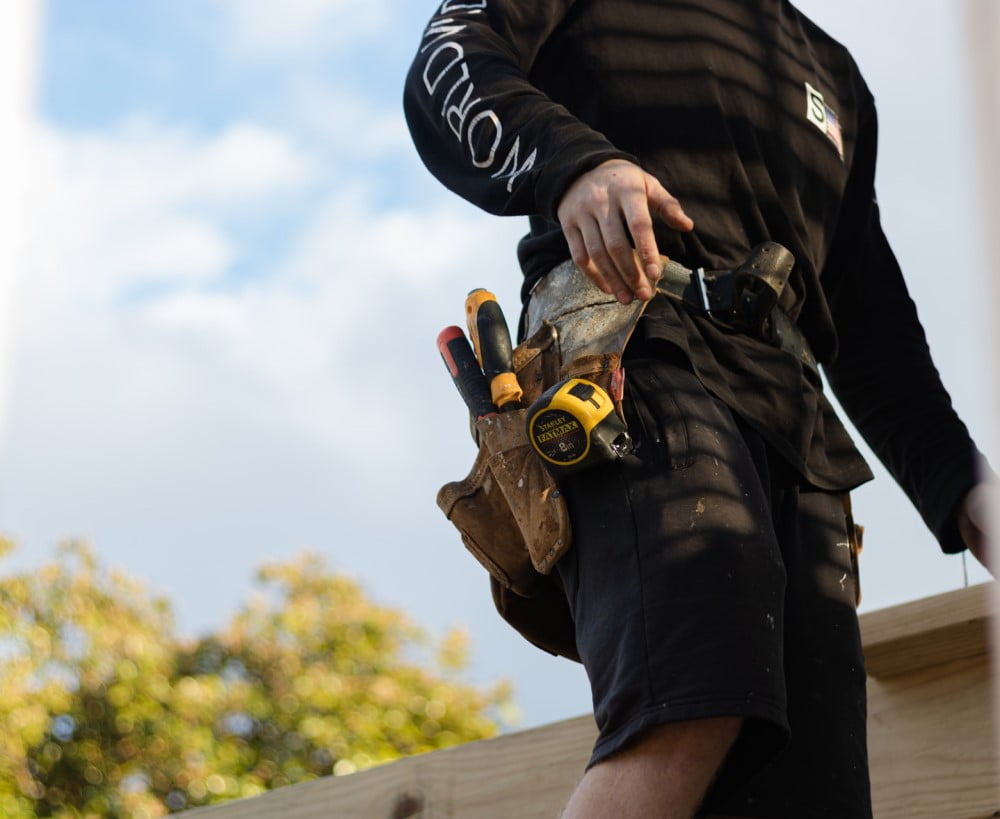 Handyman with tool belt